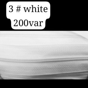 3 White 200 Var Zipper