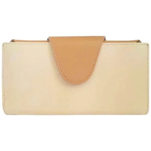 Ladies Beige-Tan PU Leather Clutch ..